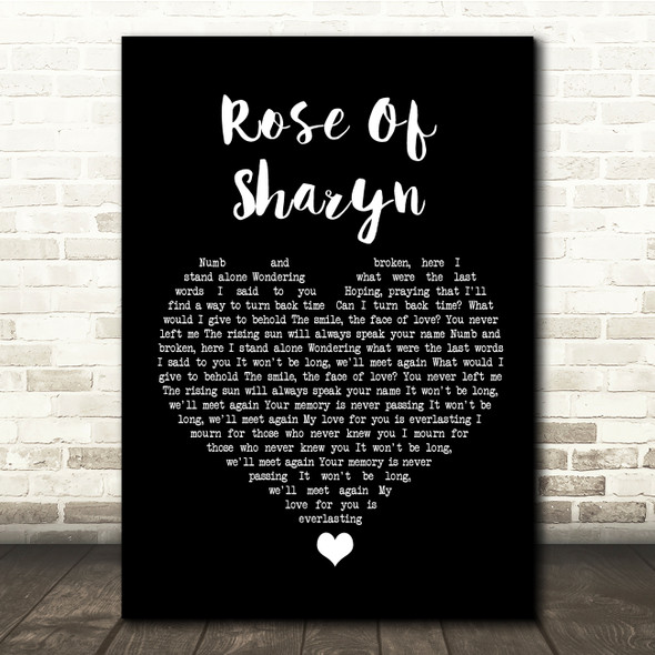 Killswitch Engage Rose Of Sharyn Black Heart Song Lyric Quote Music Poster Print