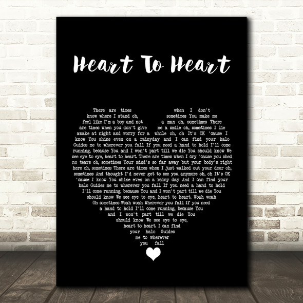James Blunt Heart To Heart Black Heart Song Lyric Quote Music Poster Print