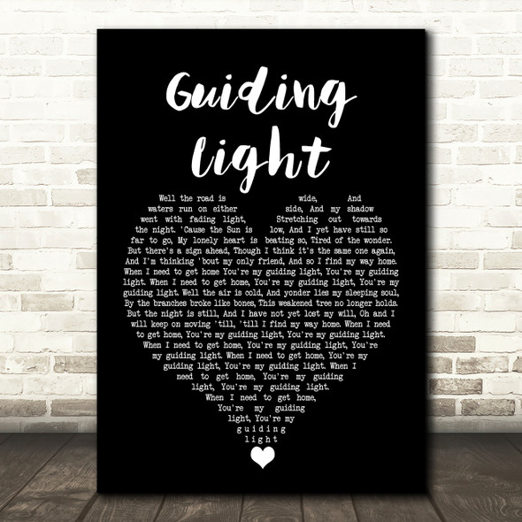 Foy Vance Ft Ed Sheeran Guiding Light Black Heart Song Lyric Quote Music Poster Print