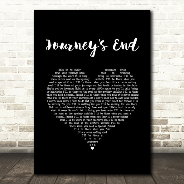 Steve Harley Journey's End Black Heart Song Lyric Quote Music Poster Print