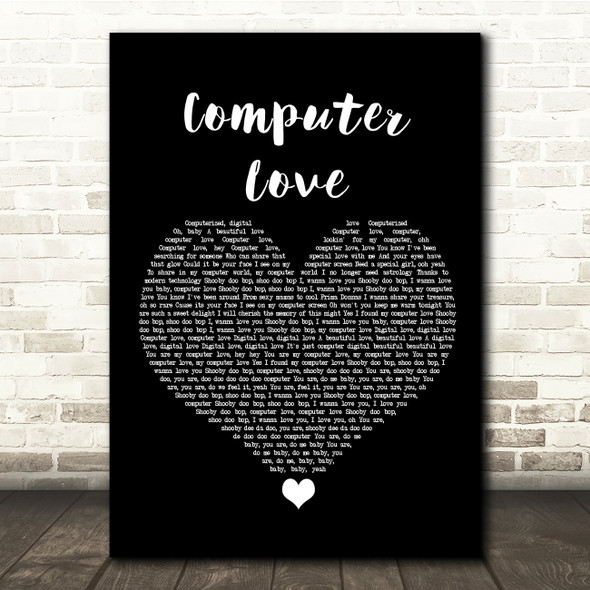 Zapp Computer Love Black Heart Song Lyric Quote Music Poster Print