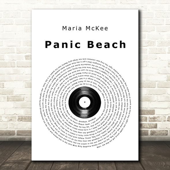 Maria McKee Panic Beach Vinyl Record Song Lyric Quote Music Poster Print