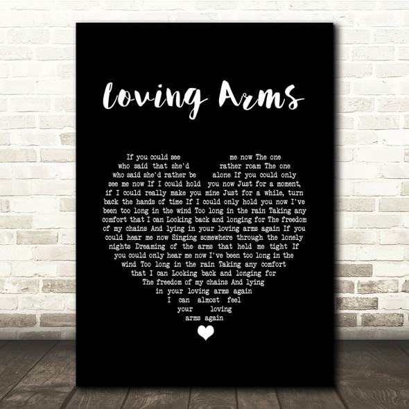 Paul Heaton & Jacqui Abbott Loving Arms Black Heart Song Lyric Quote Music Poster Print