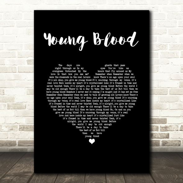 Sophie Ellis-Bextor Young Blood Black Heart Song Lyric Quote Music Poster Print