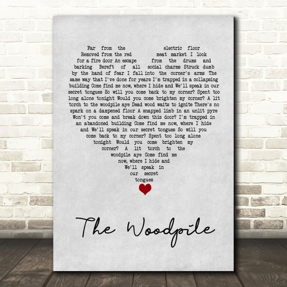 Frightened Rabbit The Woodpile Grey Heart Song Lyric Quote Music Poster Print