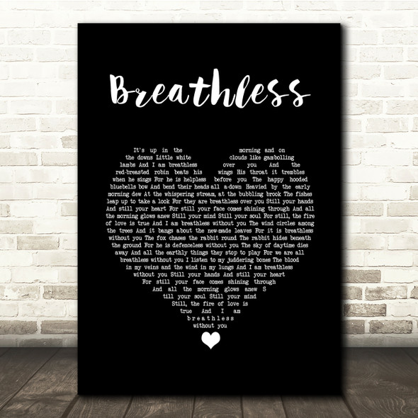 Nick Cave & The Bad Seeds Breathless Black Heart Song Lyric Quote Music Poster Print
