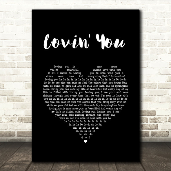 Minnie Riperton Lovin' You Black Heart Song Lyric Quote Music Poster Print