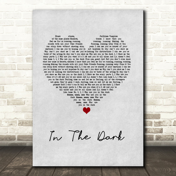 Camila Cabello In The Dark Grey Heart Song Lyric Quote Music Poster Print