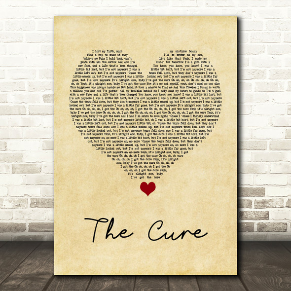 Little Mix The Cure Vintage Heart Song Lyric Quote Music Poster Print