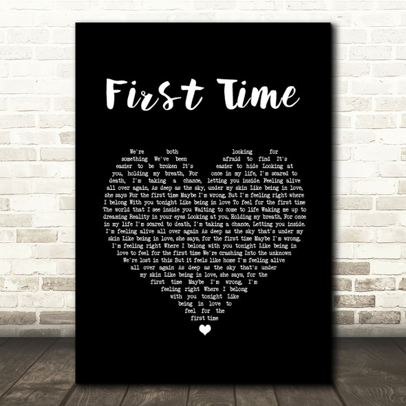Lifehouse First Time Black Heart Song Lyric Quote Music Poster Print