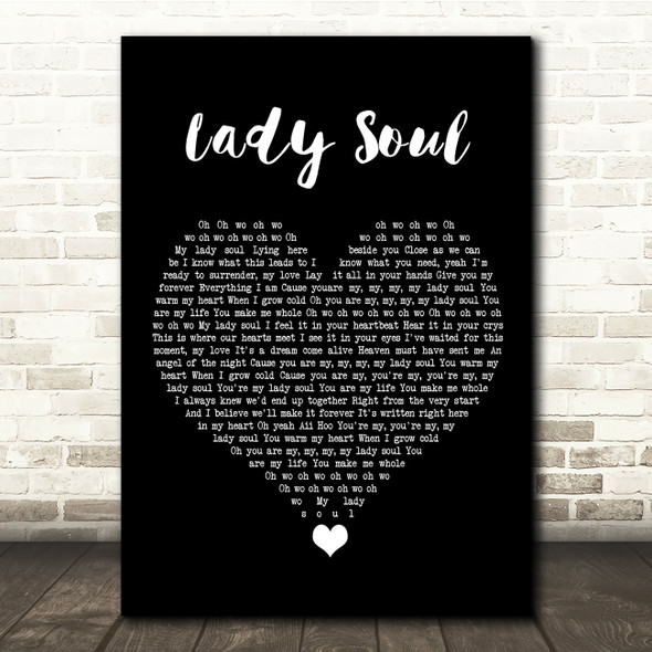 The Temptations Lady Soul Black Heart Song Lyric Quote Music Poster Print