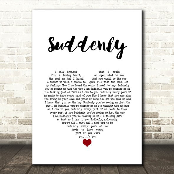 Angry Anderson Suddenly White Heart Song Lyric Quote Music Poster Print