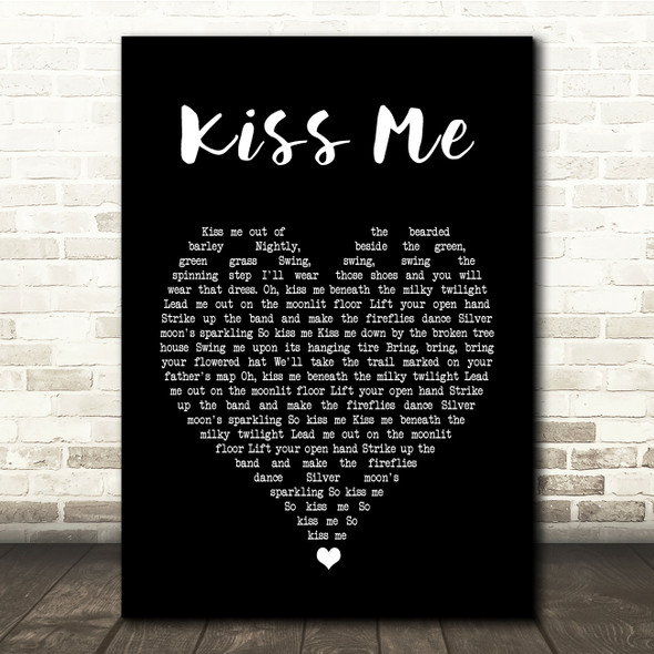 New Found Glory Kiss Me Black Heart Song Lyric Quote Music Poster Print
