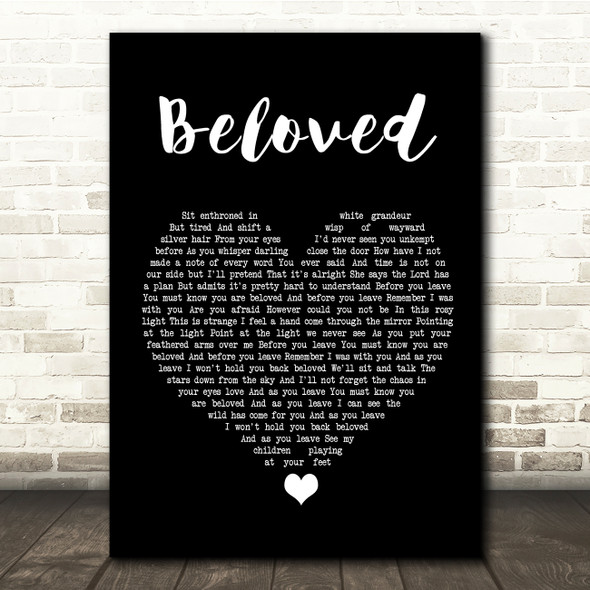 Mumford & Sons Beloved Black Heart Song Lyric Quote Music Poster Print