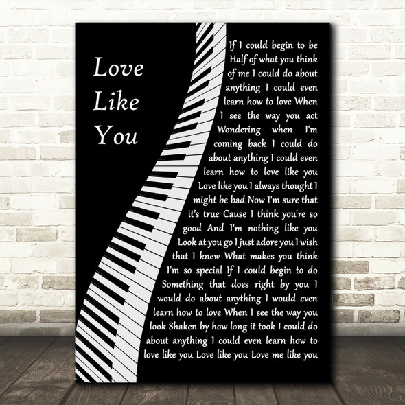 Rebecca Sugar Love Like You Piano Song Lyric Quote Music Poster Print