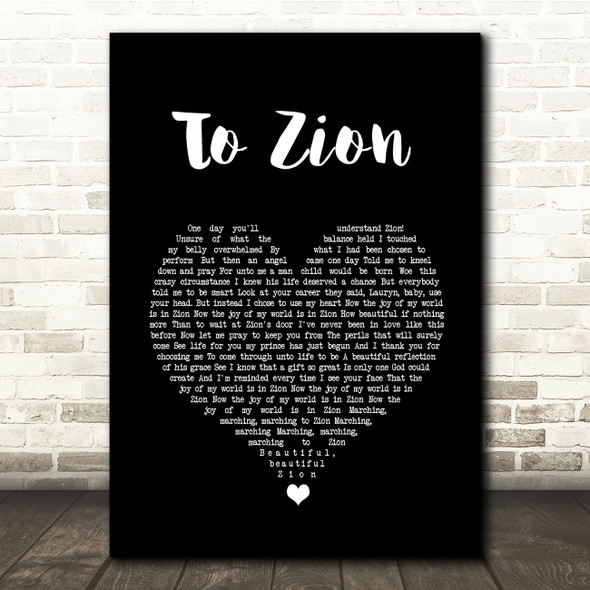 Lauryn Hill To Zion Black Heart Song Lyric Quote Music Poster Print