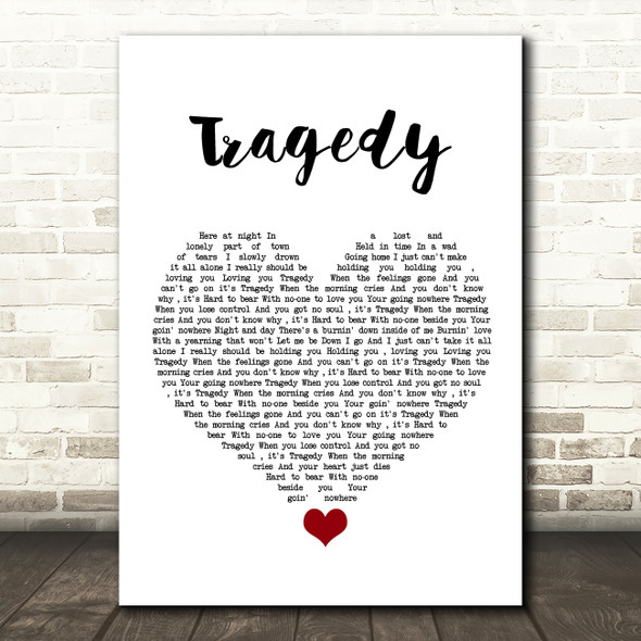Steps Tragedy White Heart Song Lyric Quote Music Poster Print