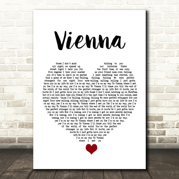 Declan J Donovan Vienna White Heart Song Lyric Quote Music Poster Print