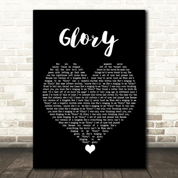 Dermot Kennedy Glory Black Heart Song Lyric Quote Music Poster Print