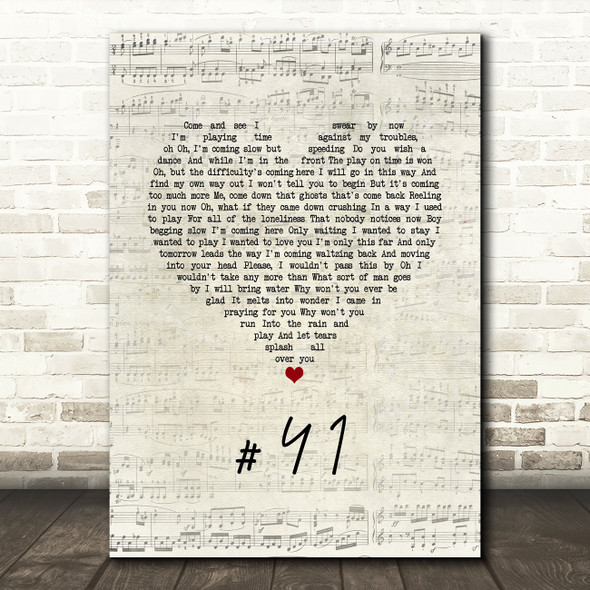 Dave Matthews Band #41 Script Heart Song Lyric Quote Music Poster Print