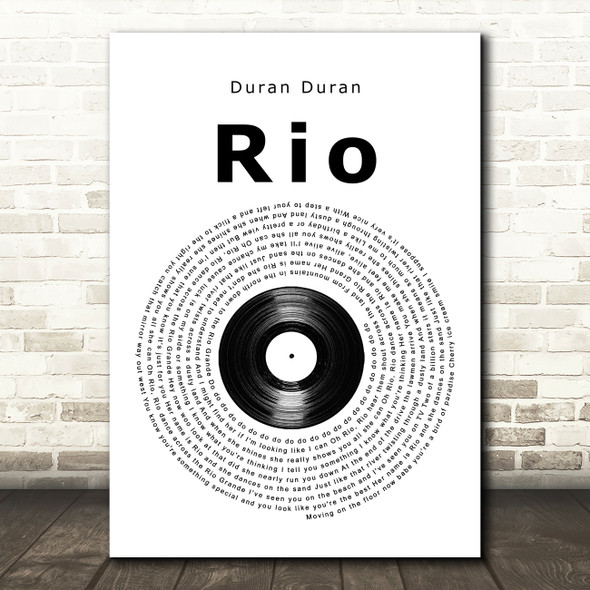 Duran Duran Rio Vinyl Record Song Lyric Quote Music Poster Print