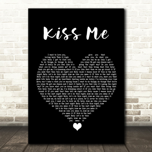 Olly Murs Kiss Me Black Heart Song Lyric Quote Music Poster Print