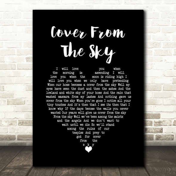 Deacon Blue Cover From The Sky Black Heart Song Lyric Wall Art Print