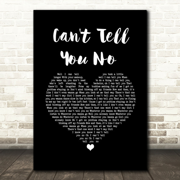 Muscadine Bloodline Can't Tell You No Black Heart Song Lyric Wall Art Print