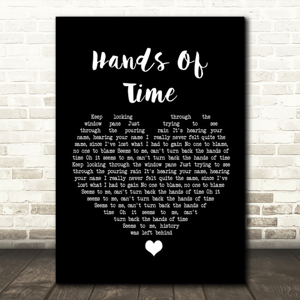 Groove Armada Hands Of Time Black Heart Song Lyric Wall Art Print