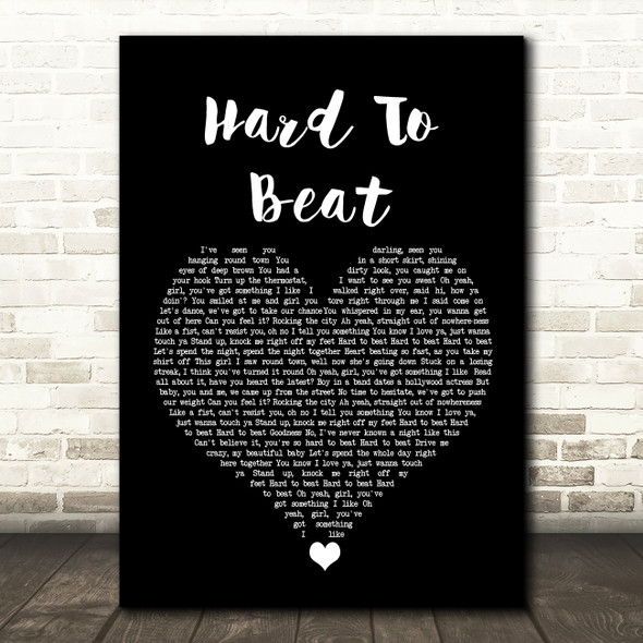 Hard-Fi Hard To Beat Black Heart Song Lyric Wall Art Print