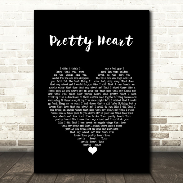 Parker McCollum Pretty Heart Black Heart Song Lyric Wall Art Print