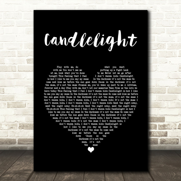 Jack Savoretti Candlelight Black Heart Song Lyric Wall Art Print