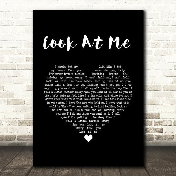 Carrie Underwood Look At Me Black Heart Song Lyric Wall Art Print