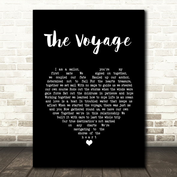 Christy Moore The Voyage Black Heart Song Lyric Wall Art Print