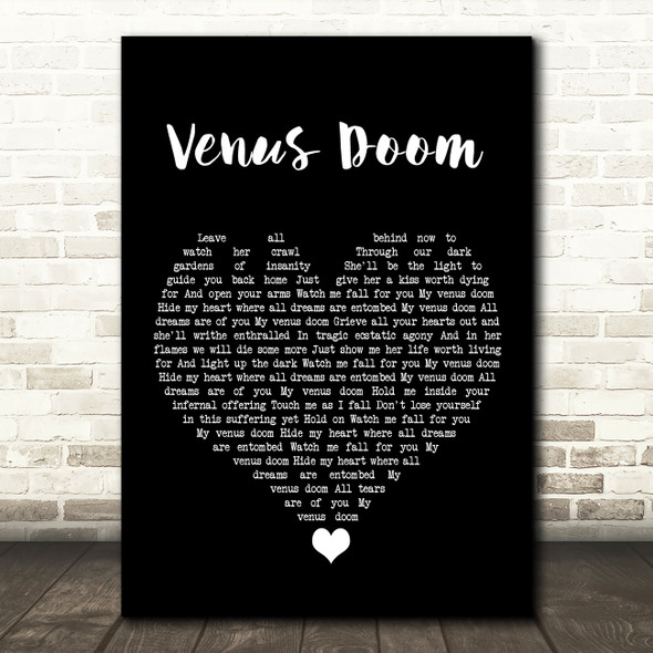 HIM Venus Doom Black Heart Song Lyric Wall Art Print