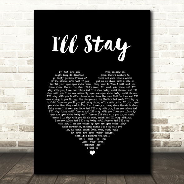 Isabela Merced Ill Stay Black Heart Song Lyric Wall Art Print