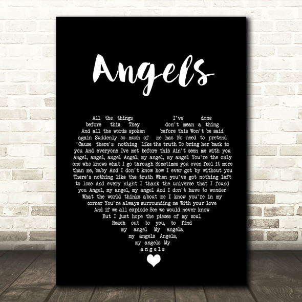 Robin Thicke Angels Black Heart Song Lyric Wall Art Print