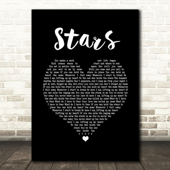 Skillet Stars Black Heart Song Lyric Wall Art Print
