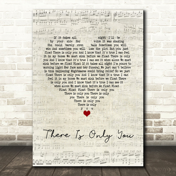 The XCERTS There Is Only You Script Heart Song Lyric Wall Art Print