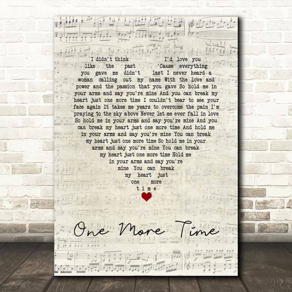 Orchestral Manoeuvres In The Dark One More Time Script Heart Song Lyric Wall Art Print