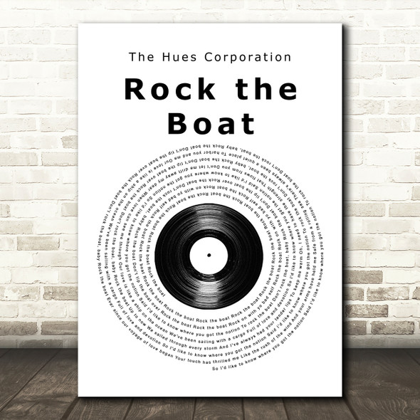 The Hues Corporation Rock the Boat Vinyl Record Song Lyric Wall Art Print
