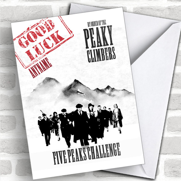 5 Peaks Challenge Funny Peaky Good Luck Personalized Good Luck Card