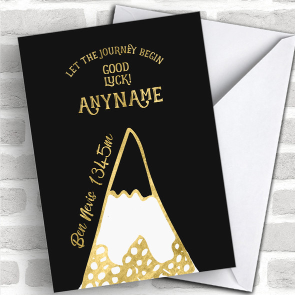 Ben Nevis Gold Style Good Luck Personalized Good Luck Card