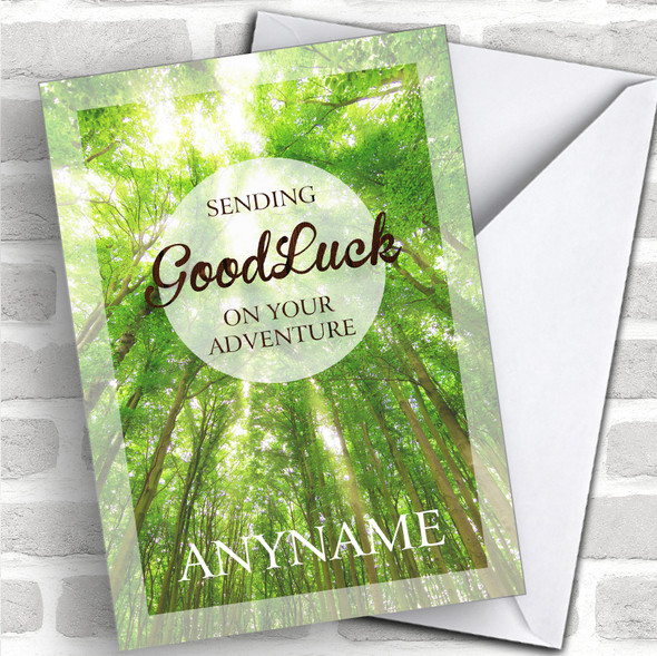 Forest Adventures Good Luck Personalized Good Luck Card