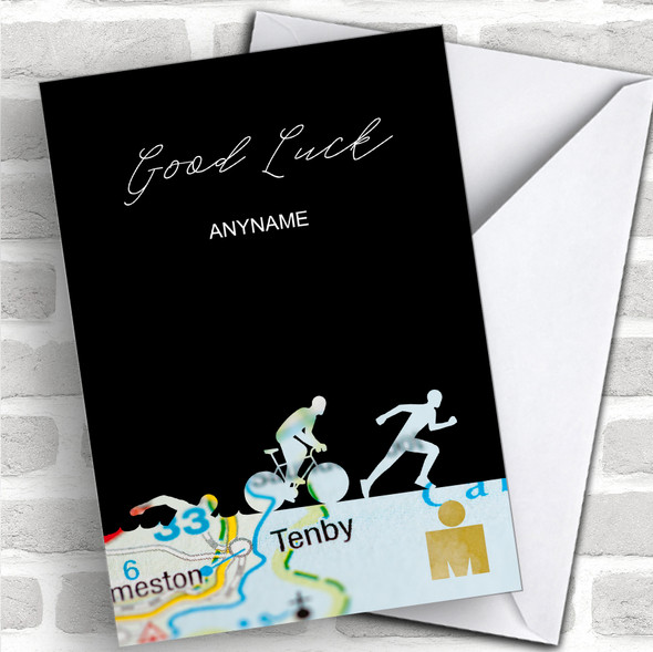 Ironman Tenby Good Luck Personalized Good Luck Card