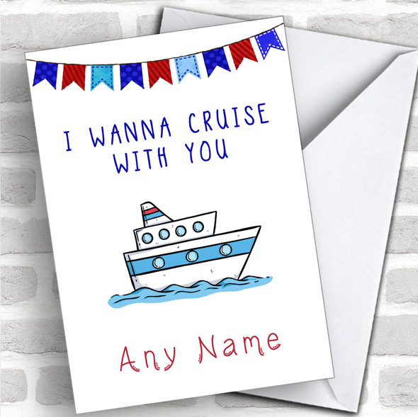 Surprise Going On A Cruise Ship Personalized Greetings Card