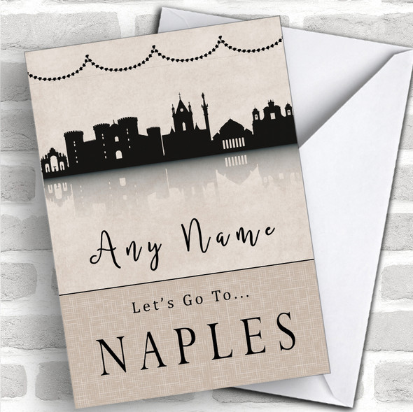 Surprise Let's Go To Naples Personalized Greetings Card
