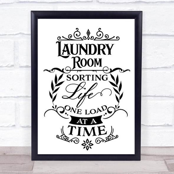 Laundry Room Quote Typogrophy Wall Art Print