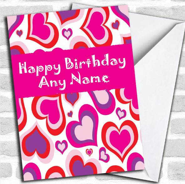 Beautiful Love Heart Romantic Personalized Birthday Card