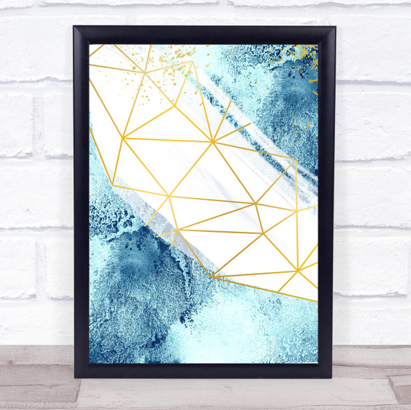 Ocean Sea Geometric 3 Of 3 Set Decorative Wall Art Print